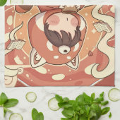 Red Panda Brew Absorbent Kitchen Dish Towel Geschirrtuch (Gefaltet)