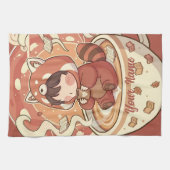 Red Panda Brew Absorbent Kitchen Dish Towel Geschirrtuch (Horizontal)