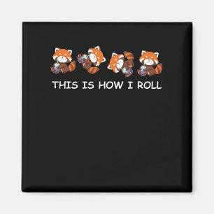 Red Panda Bubble Tea Boba Tee So Roll ich Magnet