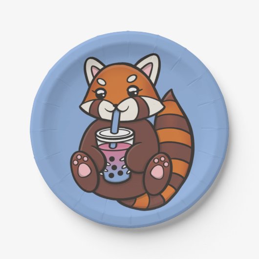 Red Panda & Bubble Tee Paper Teller (Vorderseite)