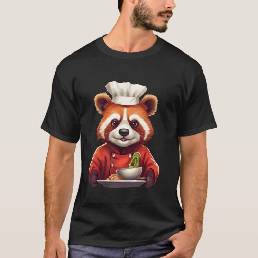 Red Panda Chef Anime Culinary Master Culinary Cook T-Shirt (Vorderseite)