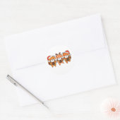 Red Panda Christmas Animals Runder Aufkleber (Umschlag)