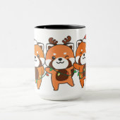 Red Panda Christmas Animals Tasse (Zentrum)
