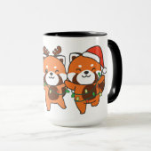 Red Panda Christmas Animals Tasse (VorderseiteRechts)