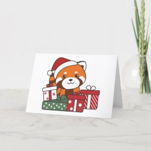Red Panda Christmas Gift Winter Red Pandas Feiertagskarte
