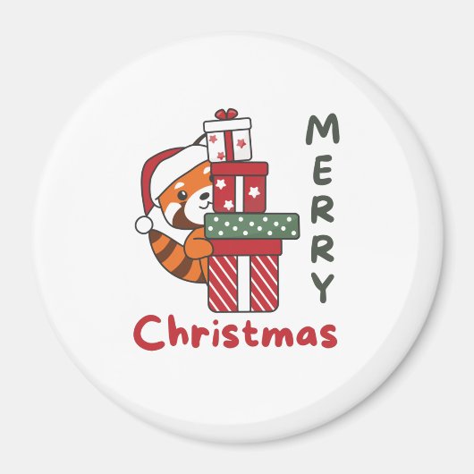 Red Panda Christmas Gift Winter Red Pandas Magnet (Vorne)
