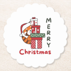 Red Panda Christmas Gift Winter Red Pandas Untersetzer