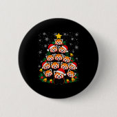 Red Panda Christmas Tree Funny Animal Button (Vorderseite)