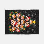 Red Panda Christmas Tree Funny Animal Fleecedecke (Vorderseite (Horizontal))
