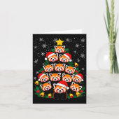 Red Panda Christmas Tree Funny Animal  Karte (Vorderseite)