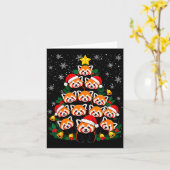 Red Panda Christmas Tree Funny Animal Karte (Gelbe Blume)