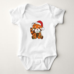 Red Panda Christmas Winter Animals Red Pandas Baby Strampler