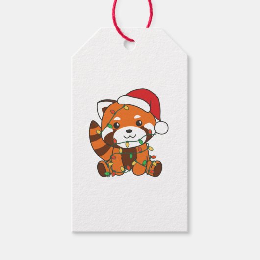 Red Panda Christmas Winter Animals Red Pandas Geschenkanhänger (Vorderseite)