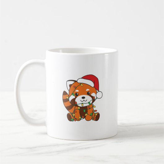 Red Panda Christmas Winter Animals Red Pandas Kaffeetasse (Links)