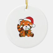 Red Panda Christmas Winter Animals Red Pandas Keramik Ornament (Vorne)