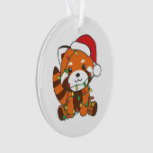 Red Panda Christmas Winter Animals Red Pandas Ornament (Vorderseite)