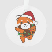 Red Panda Christmas Winter Animals Red Pandas Ornament (Vorderseite)