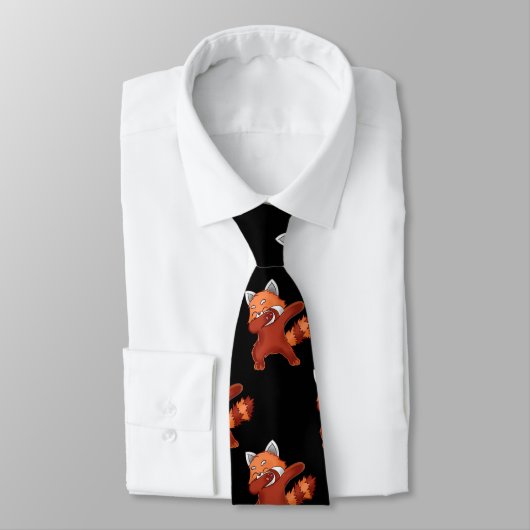 Red Panda Dabbing Krawatte (Gebunden)