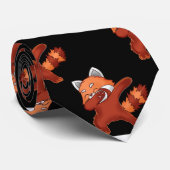 Red Panda Dabbing Krawatte (Gerollt)