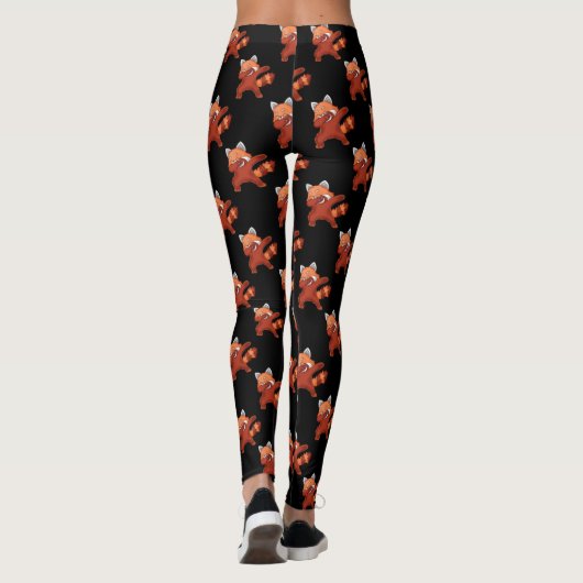 Red Panda Dabbing Leggings (Rückseite)