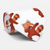 Red Panda Dabbing Neck Tie Krawatte (Gerollt)