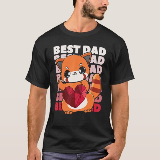 Red Panda Dad Parent Best Papa Bear Fathers Day An T-Shirt (Vorderseite)