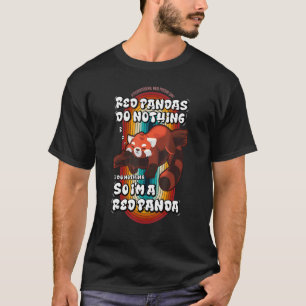 Red Panda Do Nothing 17. September Lazy Retro Vi T-Shirt