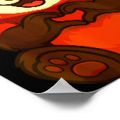 Red Panda Doing Heart With Hands Valentines Day  Poster (Ecke)