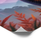 Red Panda Double Exposure Animal Nature Wilderness Poster (Ecke)