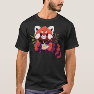 Red Panda Eating Ramen T-Shirt