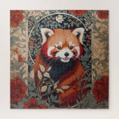 Red Panda Elegant William Morris Inspirierte flora Puzzle (Vertikal)