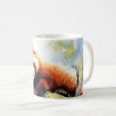 Red Panda Entspannen in Garden Animal Fun glücklic Kaffeetasse (VorderseiteRechts)
