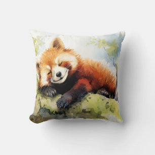 Red Panda Entspannen in Garden Animal Fun glücklic Kissen