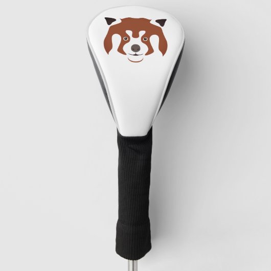 Red Panda Face Golf Headcover (Vorderseite)