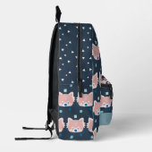 Red Panda Face/Head Pattern Navy Blue Bedruckter Rucksack (Links)