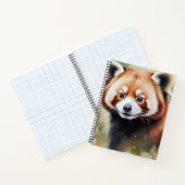 Red Panda Face in einer zarten Wasserfarbe Notizblock (Innenseite)