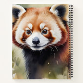 Red Panda Face in einer zarten Wasserfarbe Notizblock (Rückseite)