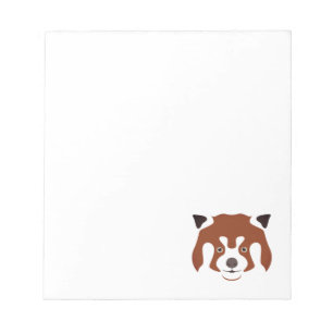 Red Panda Face Notizblock