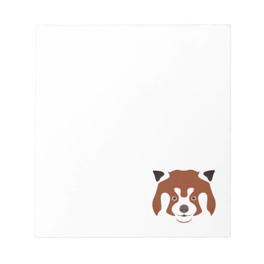 Red Panda Face Notizblock (Vorderseite)