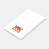 RED PANDA FACE POST-IT KLEBEZETTEL (angewinkelt)