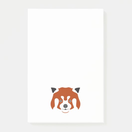 RED PANDA FACE POST-IT KLEBEZETTEL (Vorderseite)