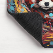 Red Panda farbenfrohe Tierzauberei Mousepad (Ecke)