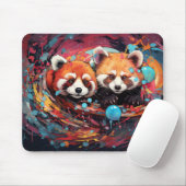 Red Panda farbenfrohe Tierzauberei Mousepad (Mit Mouse)