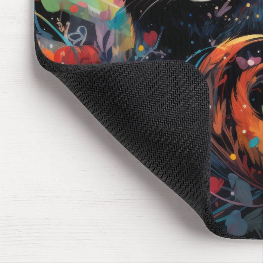 Red Panda farbenfrohe Tierzauberei Mousepad (Ecke)