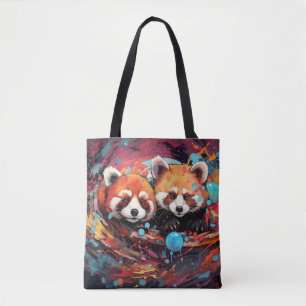 Red Panda farbenfrohe Tierzauberei Tasche