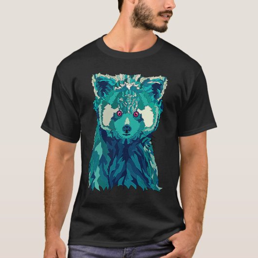 Red Panda Festival Skirt Music Geometric Style T-Shirt (Vorderseite)