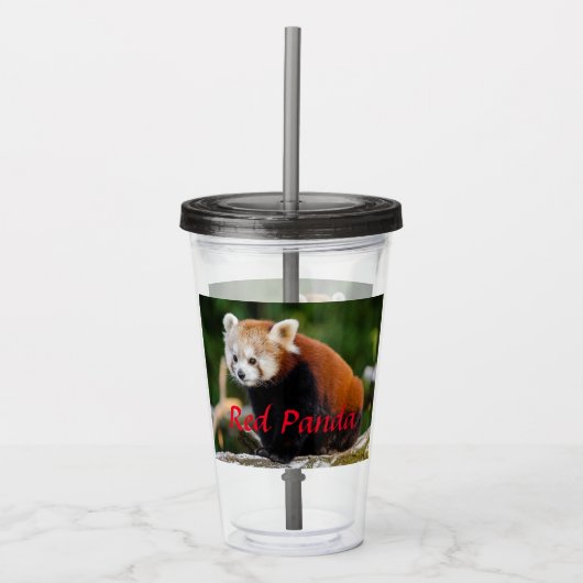 Red Panda Firefox Acryltrinkbecher (Vorderseite)