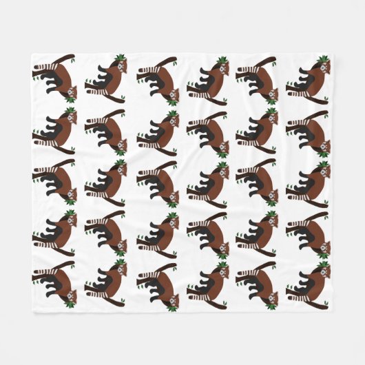 Red Panda Fleece Blanket (Vorderseite (Horizontal))