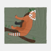 Red Panda Fleece Blanket (Vorderseite (Horizontal))