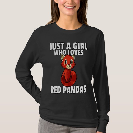 Red Panda For Girls Women T-Shirt (Vorderseite)